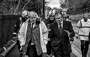 Boris visits Kenley floods