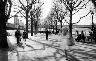 The South Bank in winter sunshine